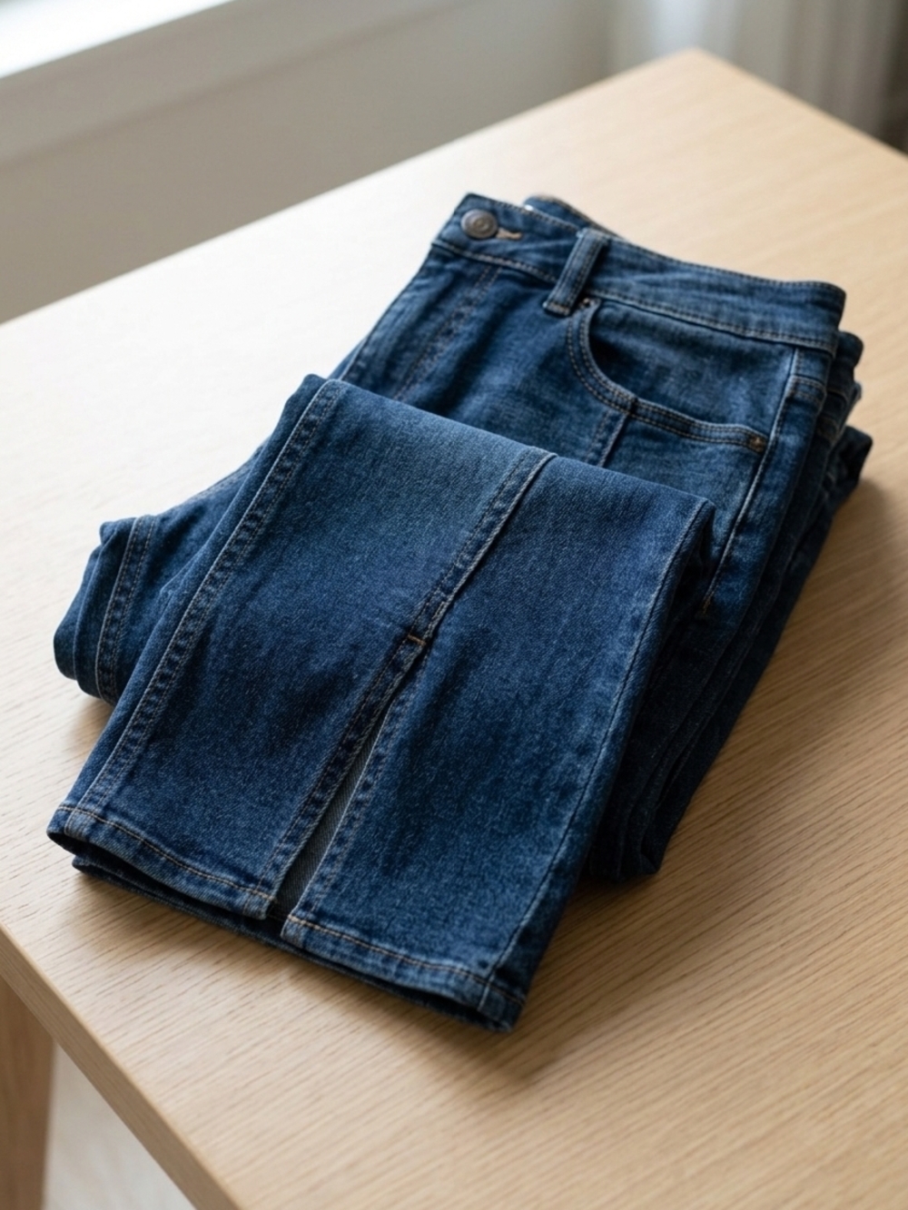 Jessica Simpson Mid-Rise Flare Jeans in Blue Denim - Picture 3 of 3